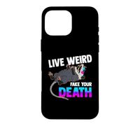 Carcasa para iPhone 16 Pro MAX Opossum Lover - Live Weird Fake Your Death - Funny Animal