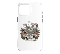 Carcasa para iPhone 16 Pro MAX Overstimulated But Festive Opossum Christmas