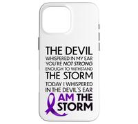 Carcasa para iPhone 16 Pro MAX Pancreatic Cancer Warriors I Am The Storm and I Will Survive