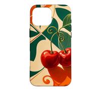 Carcasa para iPhone 16 Pro MAX Par de Cerezas Brillantes con Tallos rizados