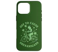 Carcasa para iPhone 16 Pro MAX para causar travesuras egipcias MAU Cat St Patricks Day
