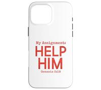 Carcasa para iPhone 16 Pro MAX Parejas cristianas emparejadas la Llevan y lo ayudan Génesis 2