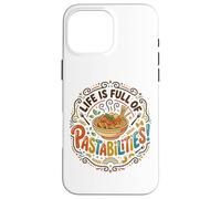 Carcasa para iPhone 16 Pro MAX Pasta Lover Comida Italiana Juego de Palabras Spaghetti Noodle