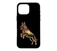Carcasa para iPhone 16 Pro MAX Pastor Alemán Naturaleza Bosque Perros Pastor Alemán