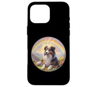 Carcasa para iPhone 16 Pro MAX Pastor Australiano Rainbow Bridge Aussie Dog Memorial