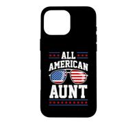 Carcasa para iPhone 16 Pro MAX Patriotic All-American Aunt USA 4 of July American Flag