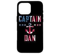 Carcasa para iPhone 16 Pro MAX Patriótico Capitán Dan Vintage Bandera de Estados Unidos 4 de Julio