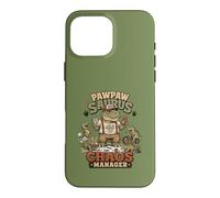 Carcasa para iPhone 16 Pro MAX Pawpaw Saurus Chaos Manager Abuelo Papá Broma Vintage