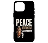 Carcasa para iPhone 16 Pro MAX Peace Kindness Compassion Walk for Peace Monk & Aloka Dog
