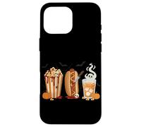 Carcasa para iPhone 16 Pro MAX Película de Terror Snacks Spooky Popcorn Halloween Night Film