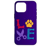 Carcasa para iPhone 16 Pro MAX Peluquero Profesional de Pelo de Cachorro Lindo para Perros