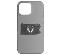 Carcasa para iPhone 16 Pro MAX Pennsylvania PA Deer Hunting Shed Antlers Design