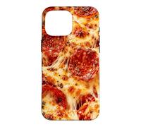 Carcasa para iPhone 16 Pro MAX Pepperoni Pizza Queso derretido Amantes de la Comida Pizzería Fans