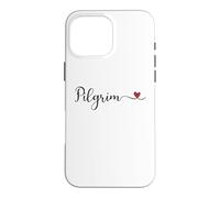 Carcasa para iPhone 16 Pro MAX Peregrino Tipografía Corazón Regalo de Acción de Gracias