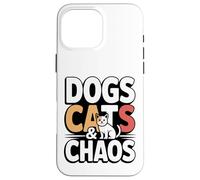 Carcasa para iPhone 16 Pro MAX Perros Gatos Y Caos Perro Y Gato Mamá