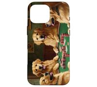 Carcasa para iPhone 16 Pro MAX Perros Jugando Al Póquer Perro Golden Retriever Retrievers