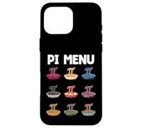 Carcasa para iPhone 16 Pro MAX Pi Menú Pi Símbolo Pie Menú Pi Sabores Pastel Sabor Matemáticas Pi Día
