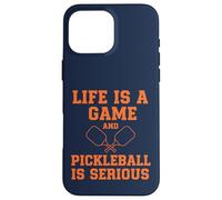 Carcasa para iPhone 16 Pro MAX Pickleball Life Is A Game Divertido Jugador de Pádel