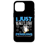 Carcasa para iPhone 16 Pro MAX Pingüino I Just Really Love Penguins