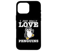 Carcasa para iPhone 16 Pro MAX Pingüino I Just Really Love Penguins