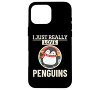 Carcasa para iPhone 16 Pro MAX Pingüino I Just Really Love Penguins