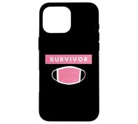 Carcasa para iPhone 16 Pro MAX Pink Face Mask Survivor Cure Cancer Patients