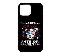 Carcasa para iPhone 16 Pro MAX Pit Bull Dog Patriotic American 4th of July Dogs Lovers