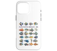 Carcasa para iPhone 16 Pro MAX Playa Puerto Marques México Colorido Pez Diseño