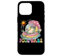Carcasa para iPhone 16 Pro MAX Pool Babe Lindo Rana Seta Retro Verano Vibes