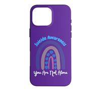 Carcasa para iPhone 16 Pro MAX Prevención de Conciencia del Suicidio Arco Iris No estás Solo Amor