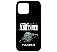 Carcasa para iPhone 16 Pro MAX Programa Oficial DE Intercambio DE Extranjeros Divertidos alienígenas Ciencia ficción