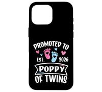 Carcasa para iPhone 16 Pro MAX Promocionado a Poppy of Twins EST 2026 Revelación de género del bebé