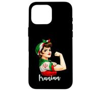 Carcasa para iPhone 16 Pro MAX Proud Strong Iranian Girl Woman Girlfriend Iran Flag
