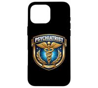 Carcasa para iPhone 16 Pro MAX Psiquiatra Psiquiatría Médico Médico Caduceo Insignia MD