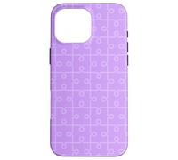 Carcasa para iPhone 16 Pro MAX Purple Lavender Geometric Linked Puzzle Pieces Pattern
