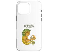 Carcasa para iPhone 16 Pro MAX Quetzalcóatl y la creación de los Seres Humanos Mitología Azteca