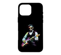 Carcasa para iPhone 16 Pro MAX Rave President Abe Lincoln Tocando Guitarra gráfica EDM Art