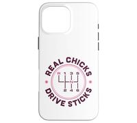 Carcasa para iPhone 16 Pro MAX Real Chicks Drive Sticks - Palitos de transmisión Manual de Seis velocidades