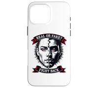 Carcasa para iPhone 16 Pro MAX Real or Fake Truth Seeker Graphic tee Pregunta Realidad