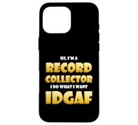 Carcasa para iPhone 16 Pro MAX Record Collector Idgaf Vinyl Record DJ CD Costume For DJ's
