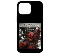 Carcasa para iPhone 16 Pro MAX Red Devil Último Día De Escuela Vacaciones De Verano Divertido Meme Selfie