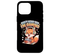 Carcasa para iPhone 16 Pro MAX Red Foxs Gaming Can't Hear You I'm Gaming Fox