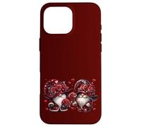 Carcasa para iPhone 16 Pro MAX Red Gothic GNOME Couple For Women and Men Valentines