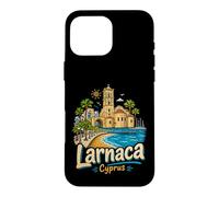Carcasa para iPhone 16 Pro MAX Regalo de Recuerdo de Viaje de Larnaca Chipre Dibujado a Mano