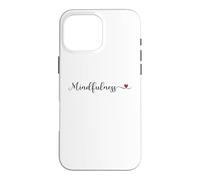 Carcasa para iPhone 16 Pro MAX Regalo de tipografía de corazón Mindfulness