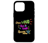 Carcasa para iPhone 16 Pro MAX Regalo para animadoras Cheer Cheer Loud Shine Bright