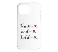 Carcasa para iPhone 16 Pro MAX Regalo tipográfico manuscrito con corazón de Pista y Campo