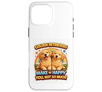 Carcasa para iPhone 16 Pro MAX Regalos de Perro de Dibujos Animados Golden Retrievers Cute Retriever Dogs