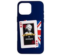 Carcasa para iPhone 16 Pro MAX Reina Elizabeth II - Tarjeta de Juego (Memoriam skat Royal, Reino Unido)