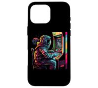 Carcasa para iPhone 16 Pro MAX Retro Arcade Planets Universe Gaming Astronauta